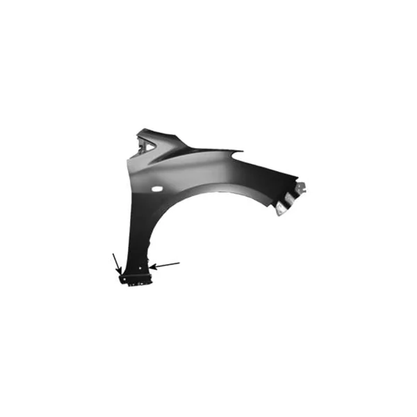 Aile avant droite pour MAZDA 2 II 2007-2014, trou feu répétiteur, trous moulure, Neuve à peindre