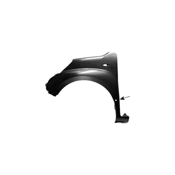 Aile avant gauche pour PEUGEOT BIPPER Combi 2008-2016, trous feu clignotant et moulure, à peindre