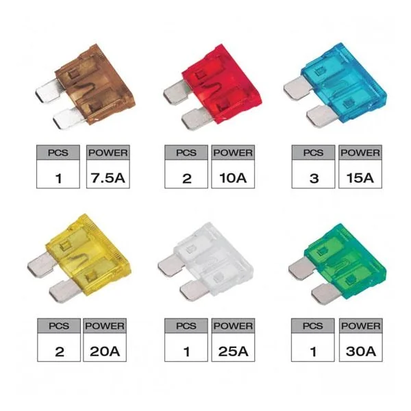 Boite de 10 fusibles amperage var - SWISSDRIV