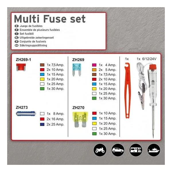 Boite de fusibles + acc 29 pcs - SWISSDRIV