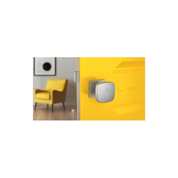 Bouton de porte Chrome brossé KIAMA carré