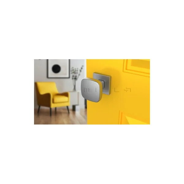 Bouton de porte Chrome brossé KIAMA carré