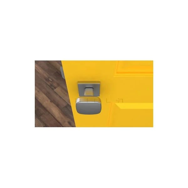 Bouton de porte Chrome brossé KIAMA carré