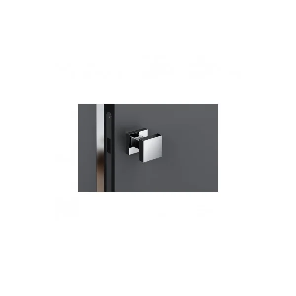 Bouton de porte chrome poli AEGIS carrée