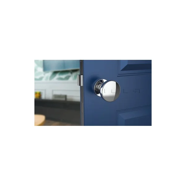 Bouton de porte Chrome poli MESA Rond mobile
