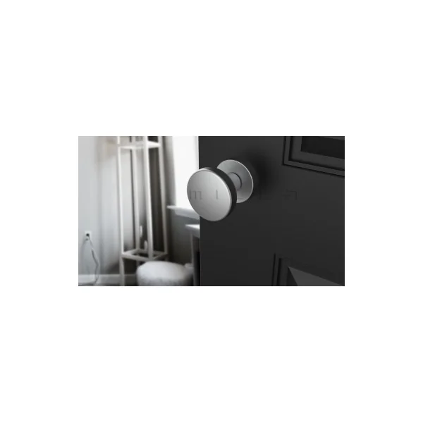 Bouton de porte Chrome satiné MESA Rond mobile
