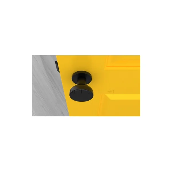 Bouton de porte noir MESA Rond mobile