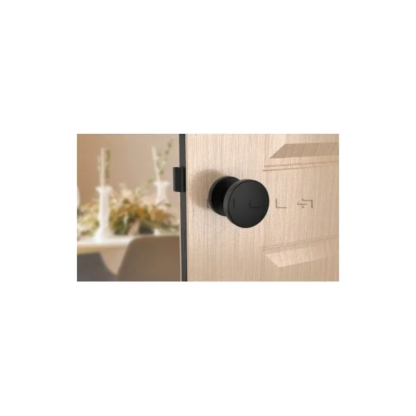 Bouton de porte noir MESA Rond mobile