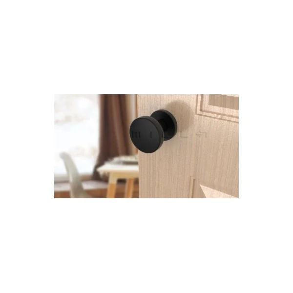 Bouton de porte noir MESA Rond mobile