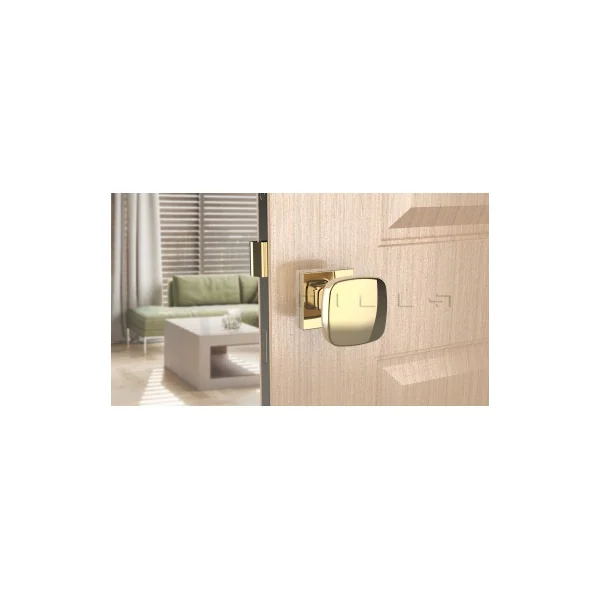 Bouton de porte noire KIAMA carré