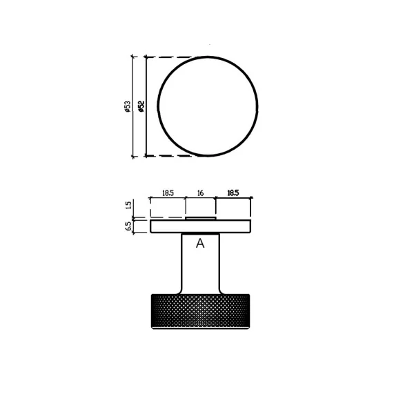 Bouton de porte or mat TUJA