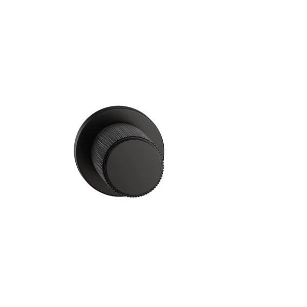 Bouton de porte texturée noire Time