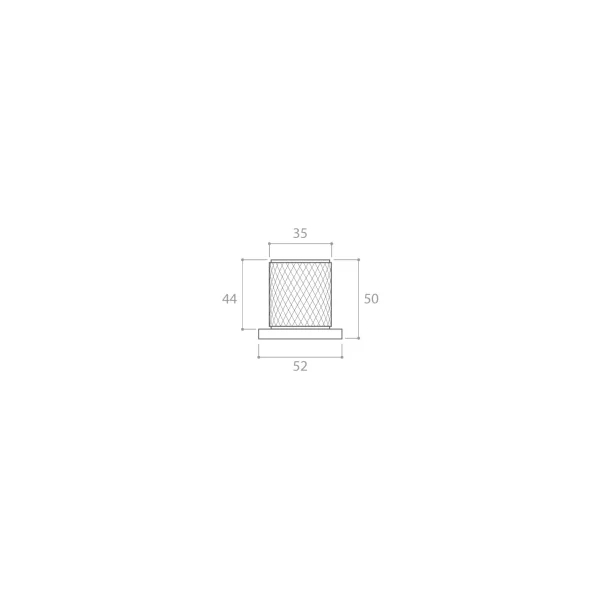 Bouton de porte texturée or mat Time