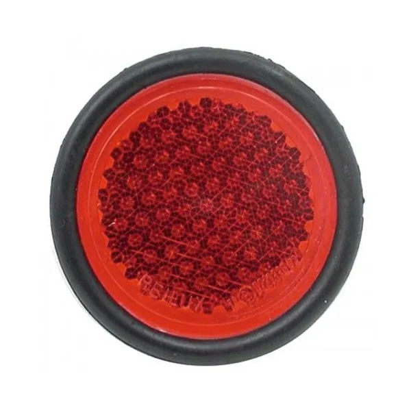 Catadioptre rouge Ø67 avec bague de protection - Fendt - Ancien