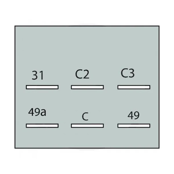 Centrale clignotante 2+1+1, 8x21W/12v, avec support - Fendt - Ancien