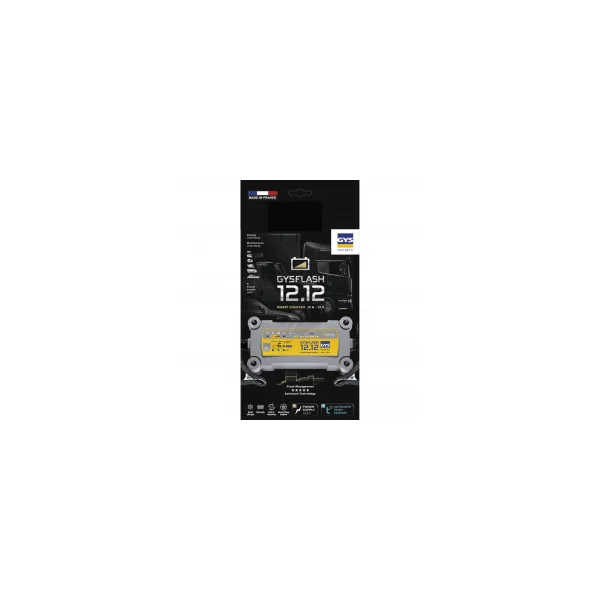 Chargeur de batterie GYSFLASH 12.12 pour batterie 12V de 20 à 250ah 029392