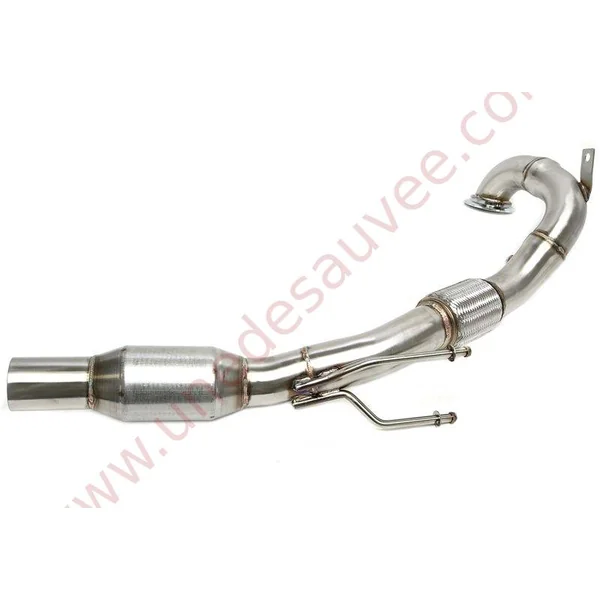 DOWNPIPE INOX AVEC CATALYSEUR SPORT ET FLEXIBLE 70MM 06VW023 POUR AUDI A3 8V / SEAT LEON 5F / SKODA OCTAVIA 5E / SUPERB 3T / VOLKSWAGEN GOLF 7 AU / PASSAT 3C 1.8 TSI ET 2.0 TSI 180 À 310 CH (2013-2020)