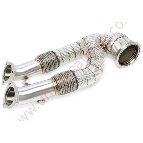 DOWNPIPE INOX AVEC CATALYSEUR SPORT ET PARE-CHALEUR 70MM RÉFÉRENCE 06AU030 POUR AUDI TT RS 8J / AUDI RS3 8P / AUDI Q3 RS 8U 2.5 TFSI 310 À 367 CH (2009-2018)