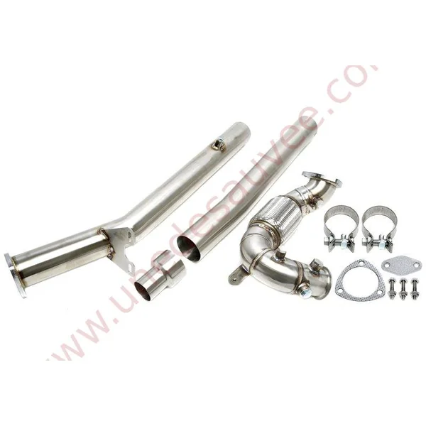 DOWNPIPE INOX AVEC FLEXIBLE 76MM 06VW026 POUR AUDI A3 8P / SKODA OCTAVIA 1Z / SUPERB 3T / VOLKSWAGEN GOLF 6 1K / JETTA 1KM / SCIROCCO 13 / TOURAN 1T 1.6 TDI ET 2.0 TDI 90 À 170 CH (2007-2015)