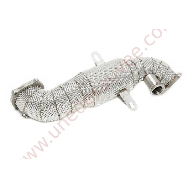 DOWNPIPE INOX AVEC PARE-CHALEUR ET CATALYSEUR 200 CELLULES 06AL001 POUR ALFA ROMEO GIULIA 952 / STELVIO 949 2.0 TURBO À PARTIR DE 2015