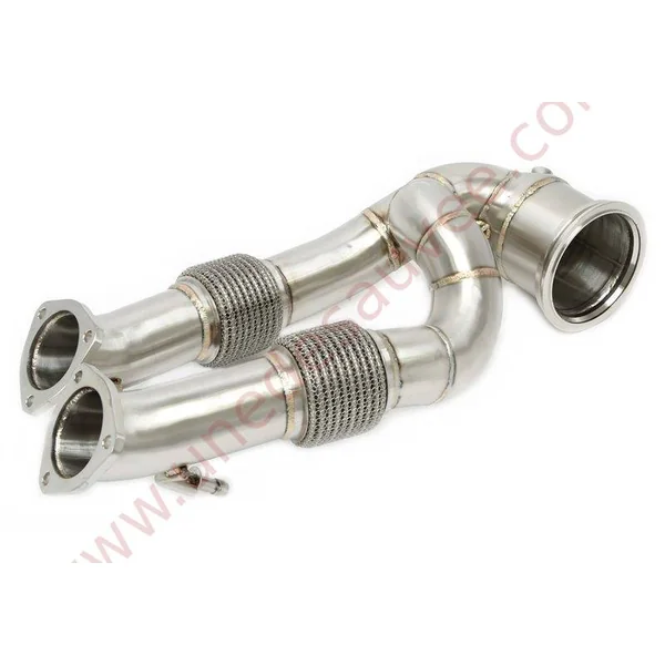 DOWNPIPE INOX SANS CATALYSEUR 76MM RÉFÉRENCE 06VW009 POUR AUDI S3 8P / AUDI TTS 8J / SEAT LEON CUPRA 1P / VOLKSWAGEN GOLF 6 R / SCIROCCO R 2.0 TFSI 256 À 272 CH (2007-2013)