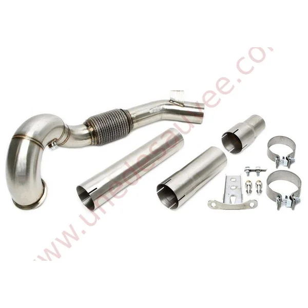 DOWNPIPE INOX SANS CATALYSEUR 76MM RÉFÉRENCE 06VW012 POUR AUDI A3 8V / SEAT LEON 5F / SKODA OCTAVIA 5E / SUPERB 3T / VOLKSWAGEN GOLF 7 AU / PASSAT B8 1.8 TSI ET 2.0 TSI 180 À 310 CH (2012-2020) HORS MODÈLES 4 ROUES MOTRICES