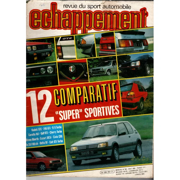 Echappement N°190 Aout 1984