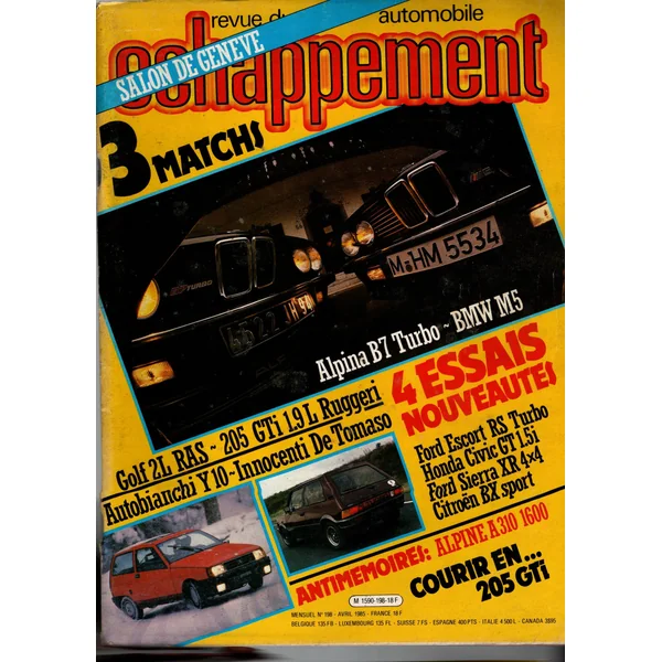 Echappement N°198 Avril 1985