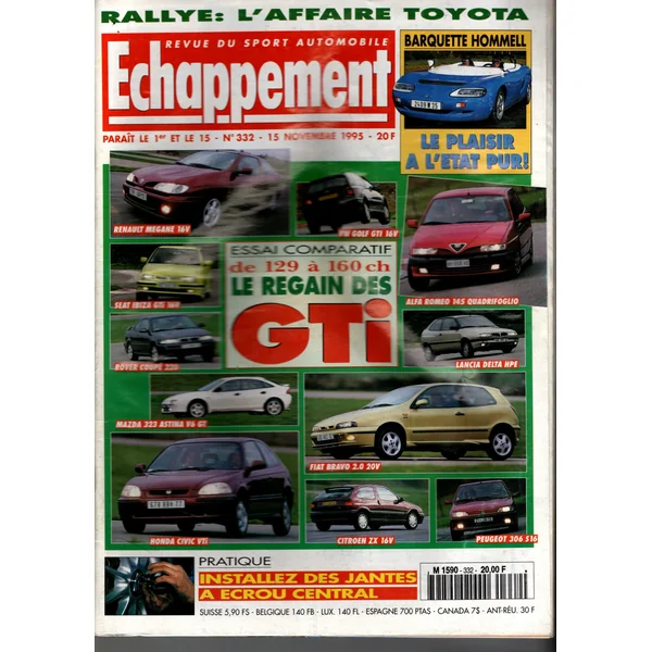 Echappement N°332 Novembre 1995