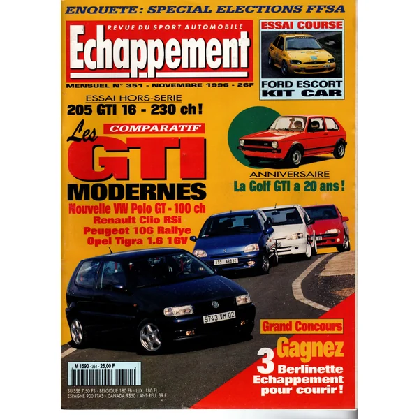 Echappement N°351 Novembre 1996