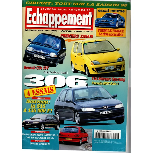 Echappement N°368 Avril 1998