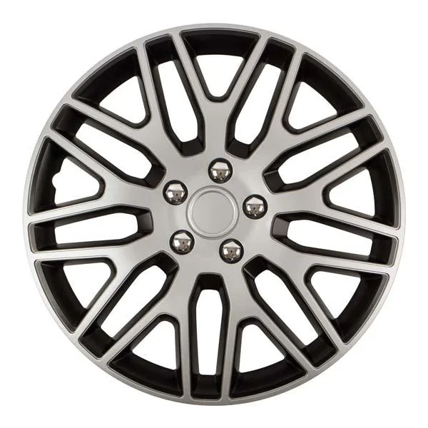 Enjoliveurs X 4 16 pouces DELAWARE SILVER/BLACK
