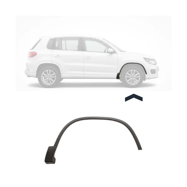Extension d'aile avant droite pour VOLKSWAGEN TIGUAN I ph. 2 2011-2015, Noir, Neuf
