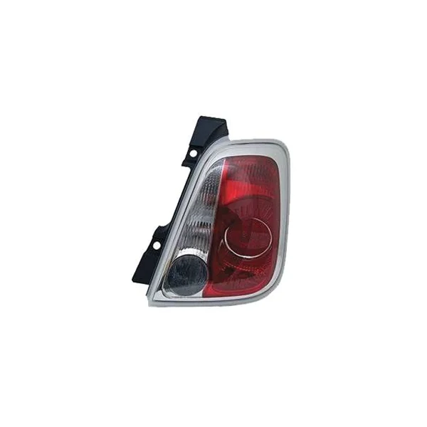 Feu arrière droit pour FIAT 500 phase 1, 2007-2015, (cabriolet), contour chromé, Neuf