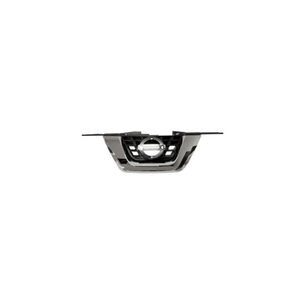 Grille de calandre radiateur pour NISSAN JUKE I phase 2 depuis 05/2014, sans logo, Noire avec moulure chromée, Neuve