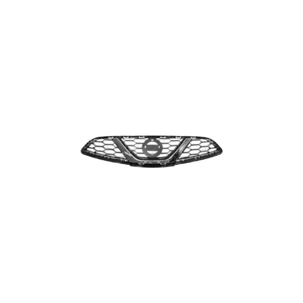 Grille de calandre supérieure pour NISSAN MICRA IV (K13) ph.2, 2013-2018 noire & chromée (sans logo)