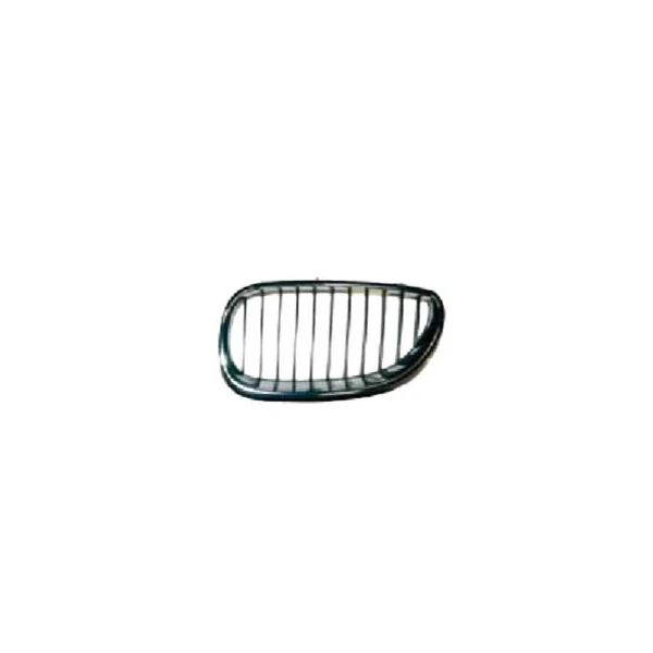 Grille de radiateur avant gauche pour BMW Serie 5 E60-E61, 2003-2007, chromée/noire, Neuve