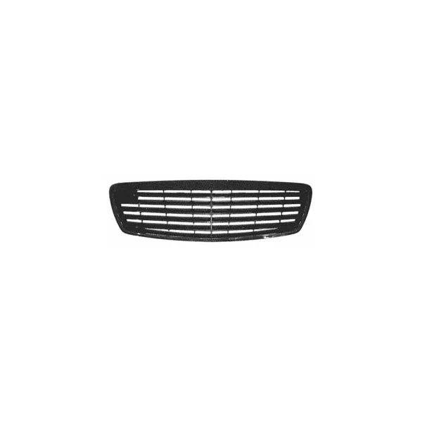 Grille de radiateur pour MERCEDES CLASSE E de 2002 à 2006 (W211), Mod. AVANTGARDE, noire, Neuve