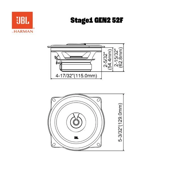 Haut-parleurs 2v coaxial 13cm STAGE 152F - JBL