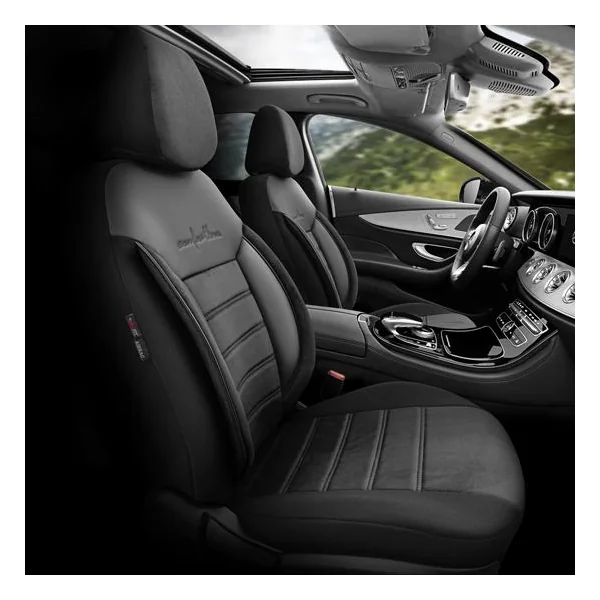 Jeu de housses universelles Confline Noir Gris - OTOM