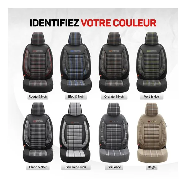 Jeu de housses universelles GTI Rouge Noir - OTOM
