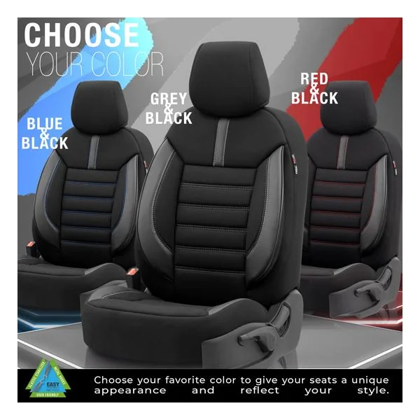Jeu de housses universelles LTD Rouge Noir - OTOM