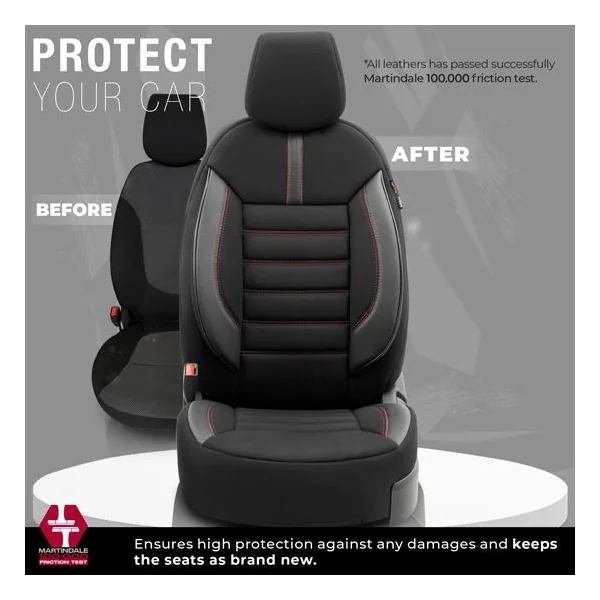 Jeu de housses universelles LTD Rouge Noir - OTOM