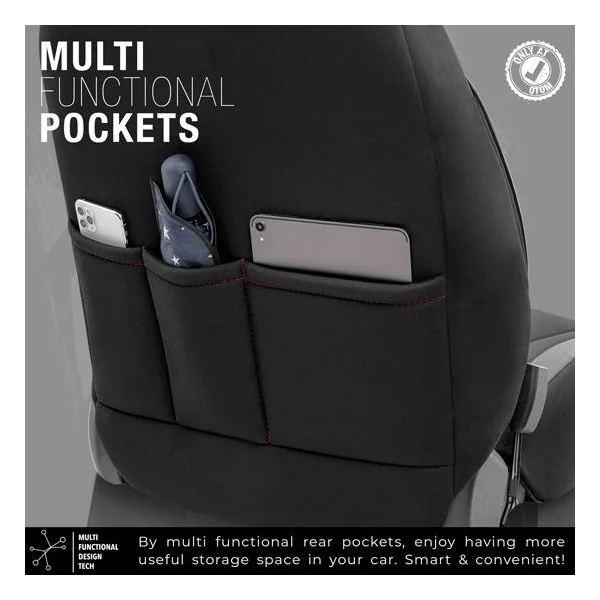 Jeu de housses universelles LTD Rouge Noir - OTOM