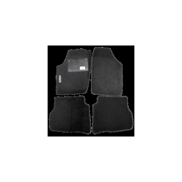 Kit 4 Tapis de sol Auto pour VOLKSWAGEN POLO 2005-2009, avec sigle POLO, sans CLIPS, Neuf