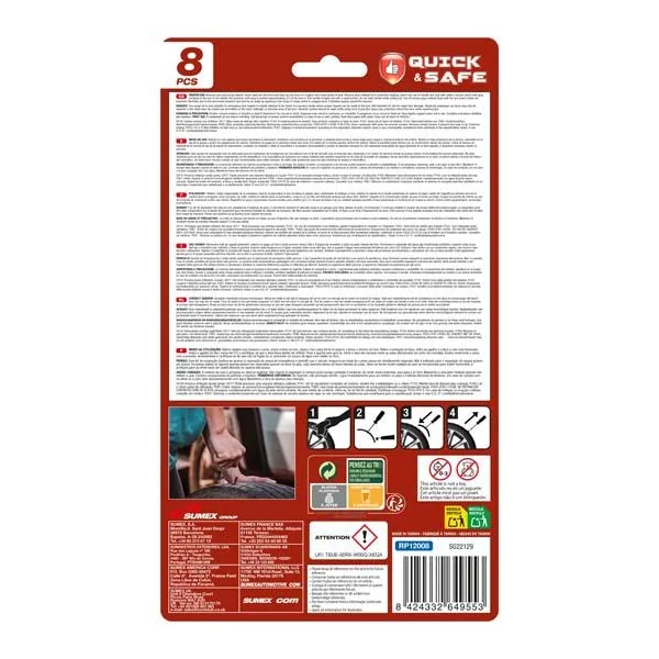 Kit de rep pneumatique 8 pces - SUMEX