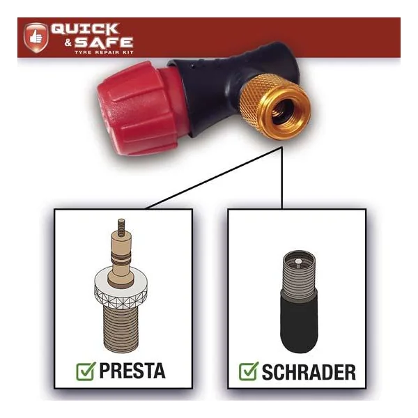 Kit de reparation pneu complet 14pcs avec co2 - QUICK&SA