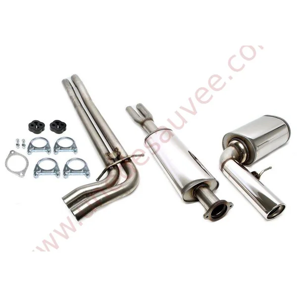 LIGNE D’ÉCHAPPEMENT SPORT INOX SIMPLE SORTIE RONDE 1×100 MM 02VO025-10 POUR VOLVO V70 II TYPE S AWD 2.4 T / 2.5T / D5 (2000–05/2004)