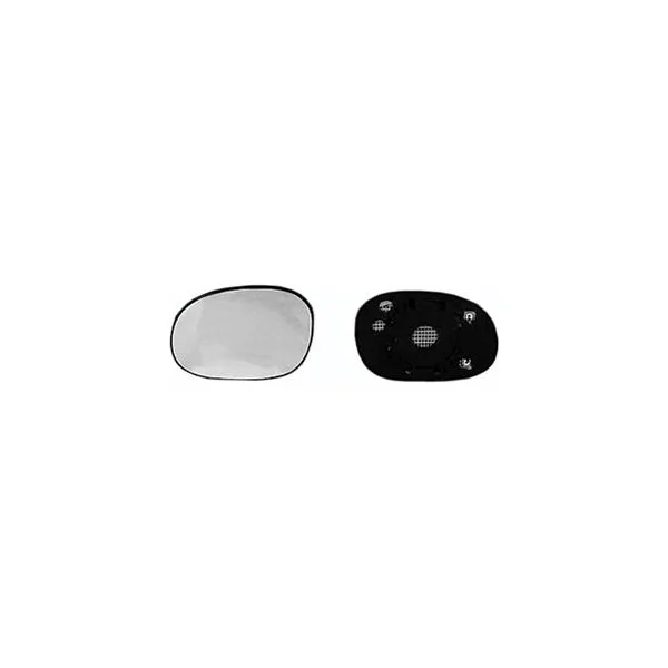 Miroir Glace rétroviseur gauche pour PEUGEOT 206 ph.2, 2003-2009, dégivrant, à clipser, Neuf