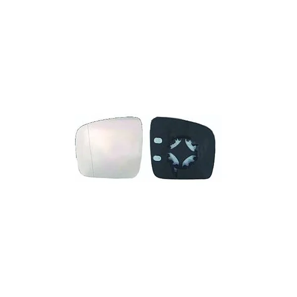 Miroir Glace rétroviseur gauche pour VOLKSWAGEN CADDY III phase 1, 2004-2010, asphérique, à clipser